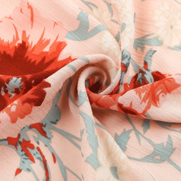 Boho Floral Off Shoulder Maxi High Slit Dress - Picture 6 of 7